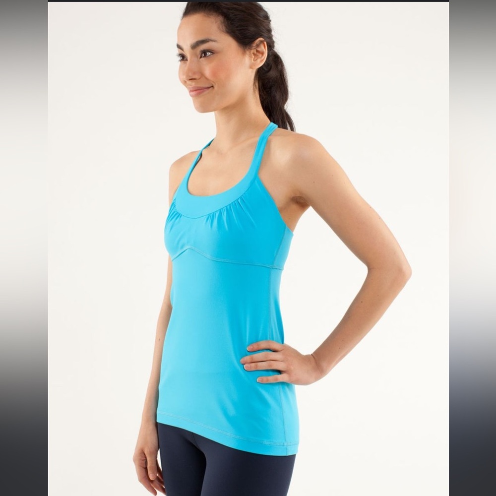 Lululemon Scoop Me Up Tank II Spry Blue Activewear Athleisure Tank Top